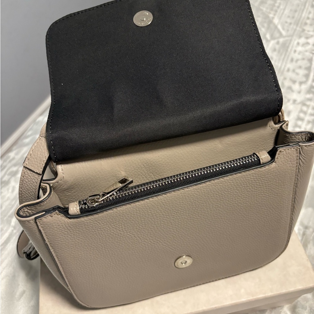 Beige cross body bag
